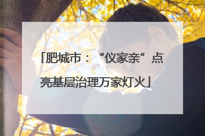 肥城市：“仪家亲”点亮基层治理万家灯火
