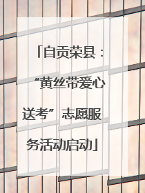 自贡荣县：“黄丝带爱心送考”志愿服务活动启动