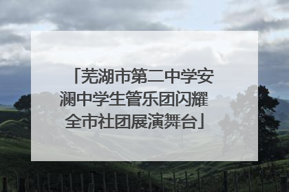 芜湖市第二中学安澜中学生管乐团闪耀全市社团展演舞台