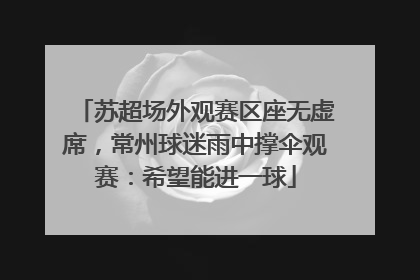 苏超场外观赛区座无虚席，常州球迷雨中撑伞观赛：希望能进一球