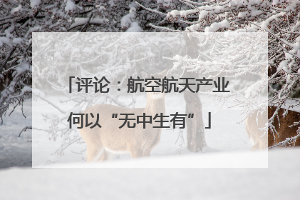 评论：航空航天产业何以“无中生有”