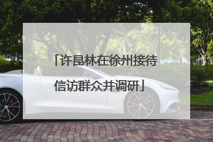 许昆林在徐州接待信访群众并调研