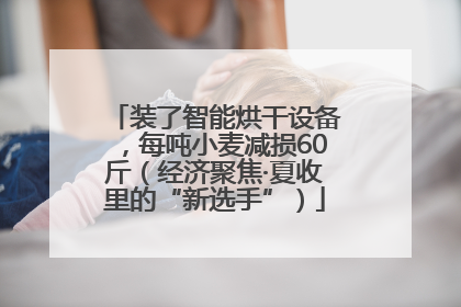 装了智能烘干设备，每吨小麦减损60斤（经济聚焦·夏收里的“新选手”）