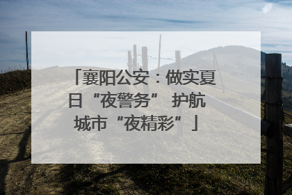 襄阳公安：做实夏日“夜警务” 护航城市“夜精彩”