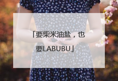 要柴米油盐，也要LABUBU