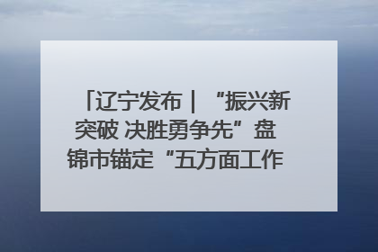 辽宁发布｜“振兴新突破 决胜勇争先”盘锦市锚定“五方面工作”力争全年地区生产总值增长5.5%左右
