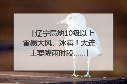 辽宁局地10级以上雷暴大风、冰雹！大连主要降雨时段……