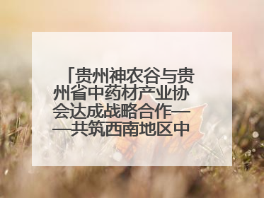 贵州神农谷与贵州省中药材产业协会达成战略合作——共筑西南地区中医药产业新生态