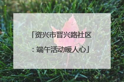 资兴市晋兴路社区：端午活动暖人心