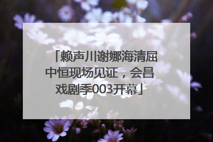 赖声川谢娜海清屈中恒现场见证，会昌戏剧季003开幕