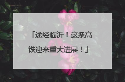 途经临沂！这条高铁迎来重大进展！