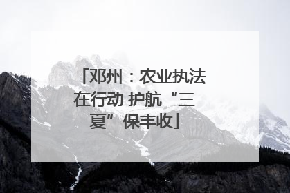邓州：农业执法在行动 护航“三夏”保丰收