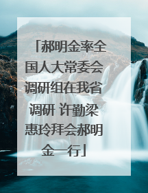 郝明金率全国人大常委会调研组在我省调研 许勤梁惠玲拜会郝明金一行