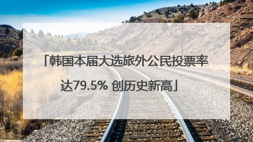 韩国本届大选旅外公民投票率达79.5% 创历史新高