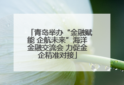 青岛举办“金融赋能 企航未来”海洋金融交流会 力促金企精准对接