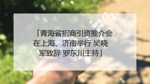 青海省招商引资推介会在上海、济南举行 吴晓军致辞 罗东川主持