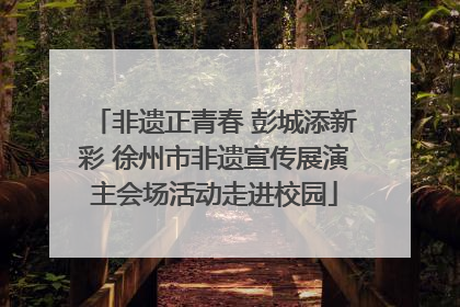 非遗正青春 彭城添新彩 徐州市非遗宣传展演主会场活动走进校园