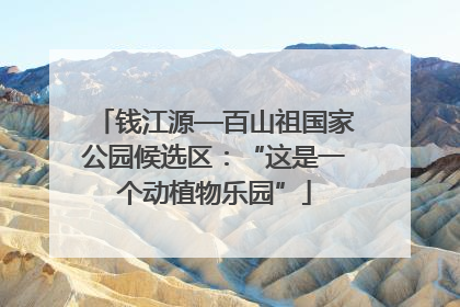 钱江源—百山祖国家公园候选区：“这是一个动植物乐园”