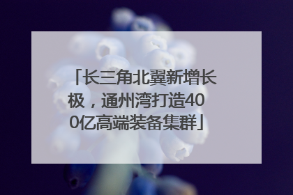 长三角北翼新增长极，通州湾打造400亿高端装备集群