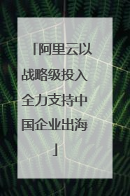 阿里云以战略级投入全力支持中国企业出海