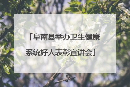 阜南县举办卫生健康系统好人表彰宣讲会