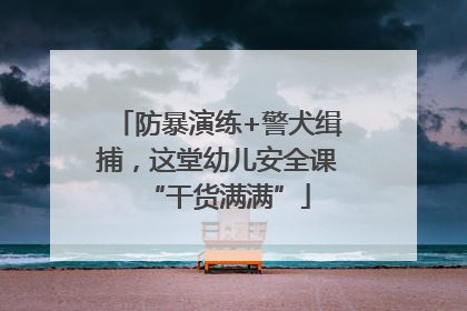 防暴演练+警犬缉捕，这堂幼儿安全课“干货满满”