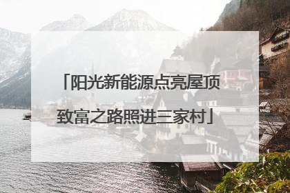 阳光新能源点亮屋顶 致富之路照进三家村