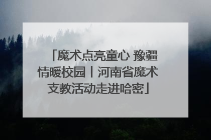 魔术点亮童心 豫疆情暖校园丨河南省魔术支教活动走进哈密