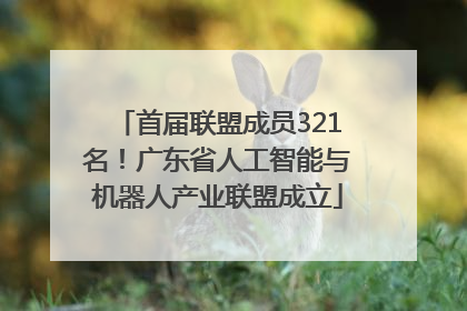 首届联盟成员321名！广东省人工智能与机器人产业联盟成立