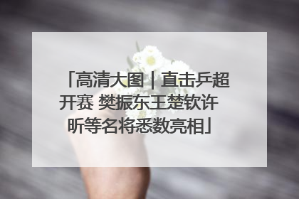 高清大图｜直击乒超开赛 樊振东王楚钦许昕等名将悉数亮相