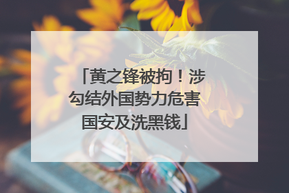 黄之锋被拘！涉勾结外国势力危害国安及洗黑钱
