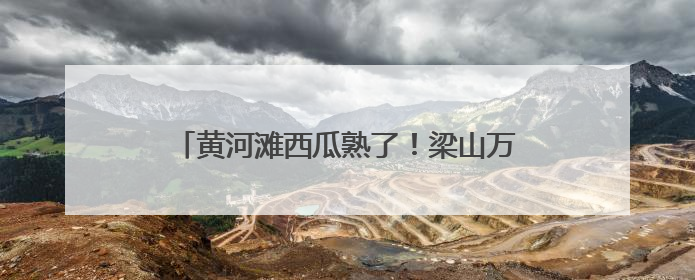 黄河滩西瓜熟了！梁山万余亩沙瓤瓜直达市民餐桌