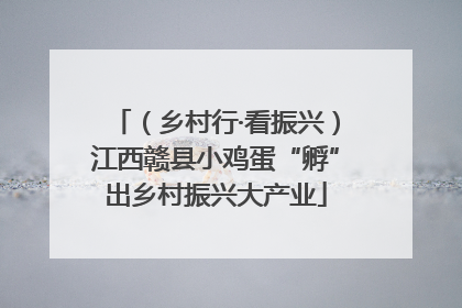 （乡村行·看振兴）江西赣县小鸡蛋“孵”出乡村振兴大产业