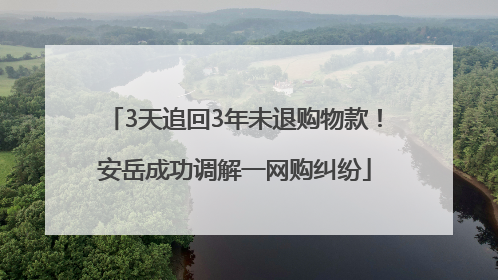 3天追回3年未退购物款！安岳成功调解一网购纠纷