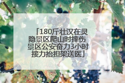180斤壮汉在灵隐景区爬山时摔伤 景区公安奋力3小时接力抬担架送医