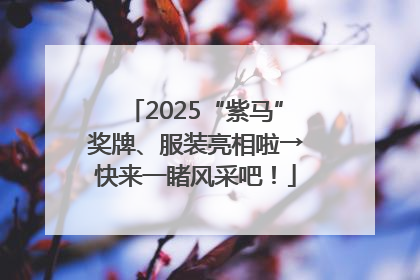 2025“紫马”奖牌、服装亮相啦→快来一睹风采吧！