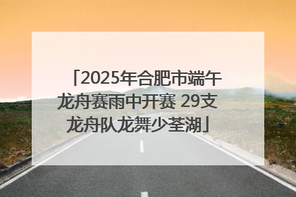 2025年合肥市端午龙舟赛雨中开赛 29支龙舟队龙舞少荃湖
