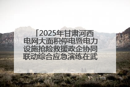 2025年甘肃河西电网大面积停电暨电力设施抢险救援政企协同联动综合应急演练在武威成功举行