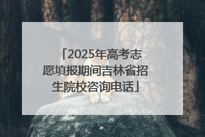 2025年高考志愿填报期间吉林省招生院校咨询电话