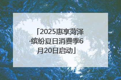 2025惠享菏泽·缤纷夏日消费季6月20日启动