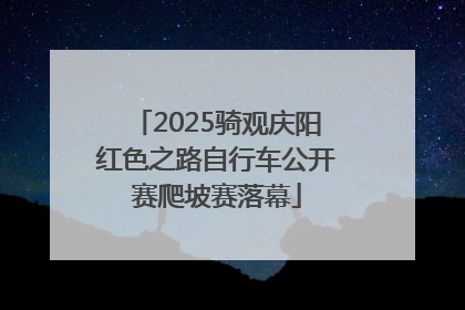 2025骑观庆阳红色之路自行车公开赛爬坡赛落幕