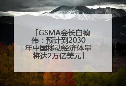 GSMA会长白德伟：预计到2030年中国移动经济体量将达2万亿美元